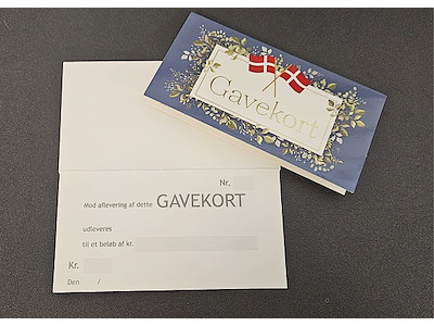 Gavekort blå med flag