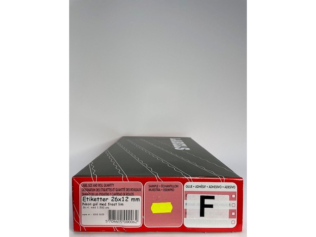 Etiketter 26x12 neon gul frost Wave 36 rl.