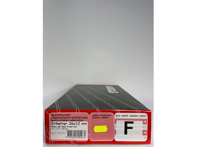 Etiketter 26x12 neon gul frost Wave 36 rl.