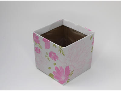 Square hatboxes flowers "Simply Jane" 12x12x12cm (10 pcs)