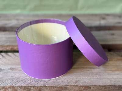 Rund æske Violet Ø14 cm