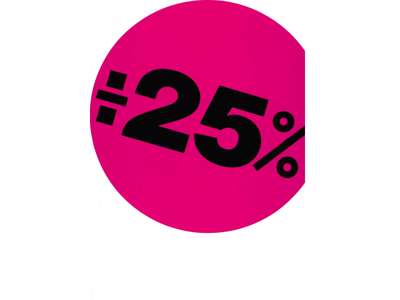 Sale labels ø 20cm 25% pink