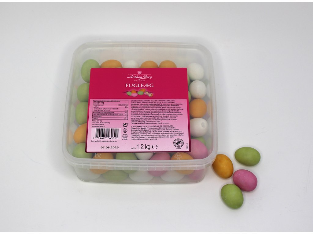 Fugleæg Anton Berg 1,2 kg ca. 77 stk