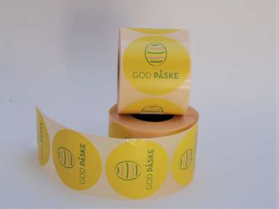 Påskeetiketter Ø63 mm - 500 stk. pr. rulle