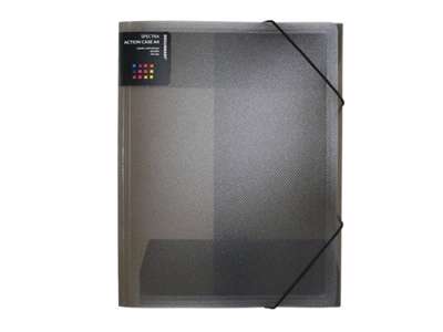 Elastic folder plastic A4 Smoke