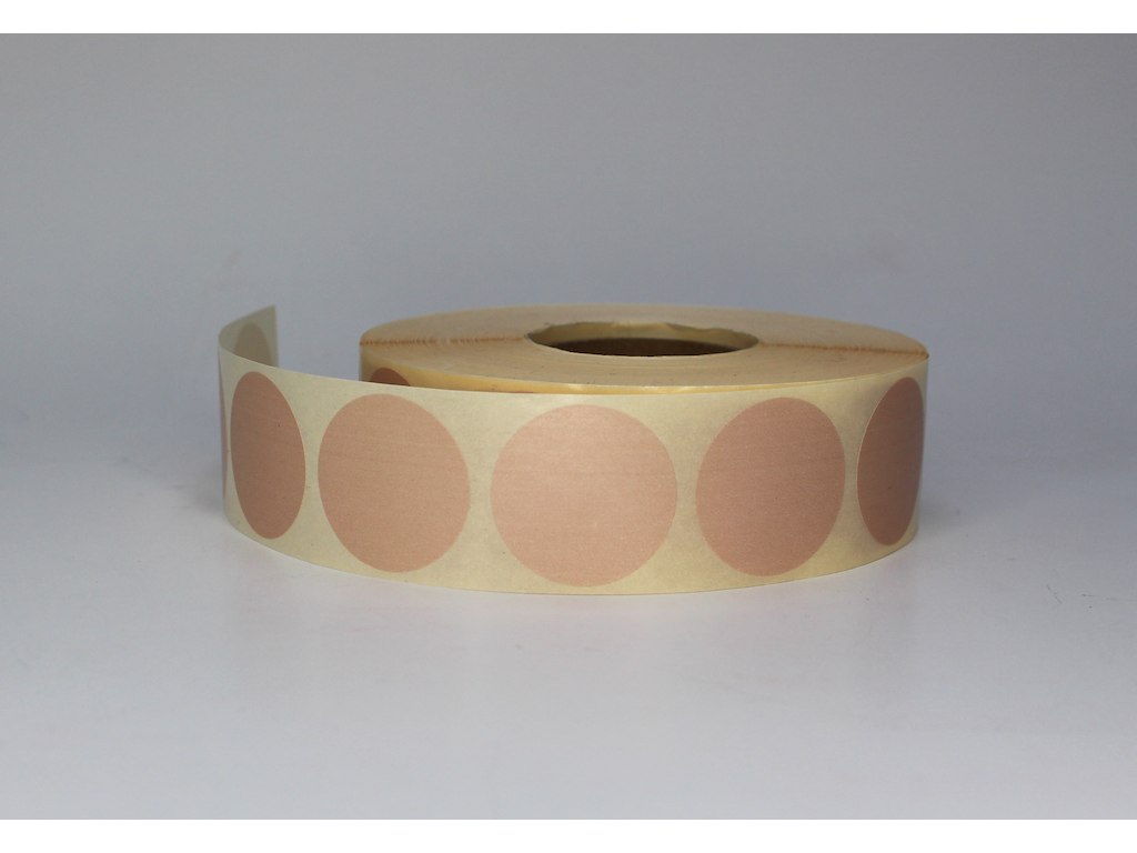 Etiketter Ø30mm rosa/nude. Mat overflade