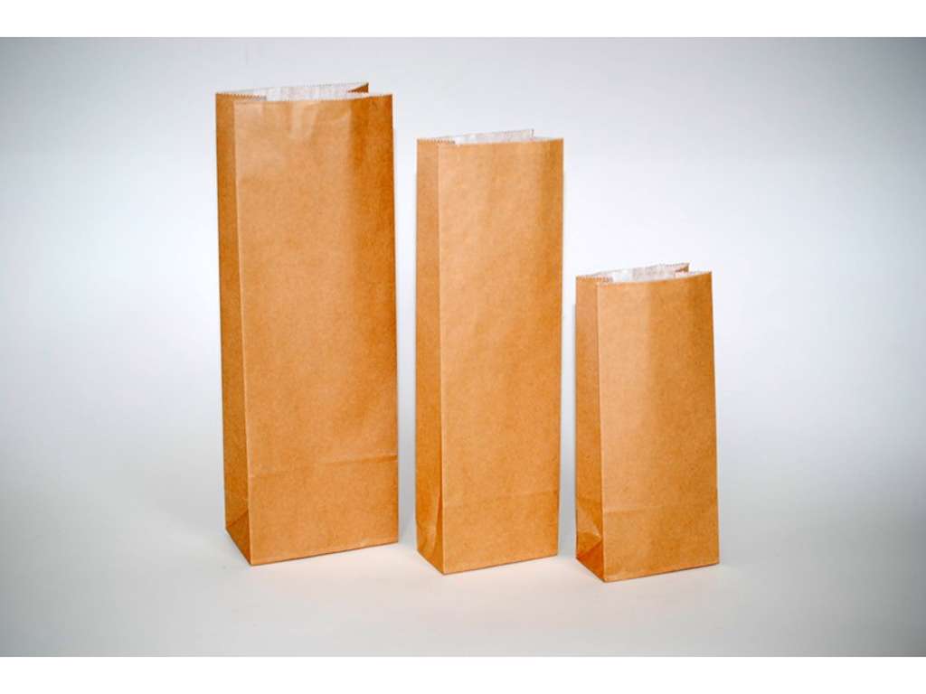 Coffee bag Tea bag brown with flexo lid 250 gram bag - 80x45x265mm.