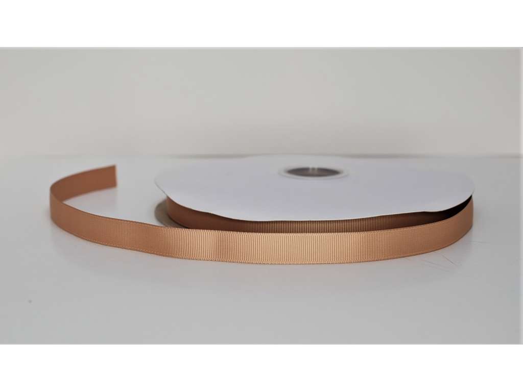 Silk ribbon 16mm grooved latte