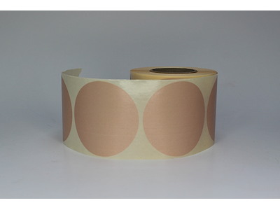 Etiketter Ø63mm Rosa/nude 500 stk pr. rulle