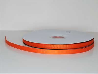 Silkebånd 9mm rillet Orange