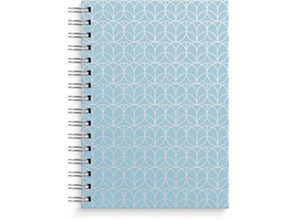 Notesbog A5 Circles Blå spiralryg