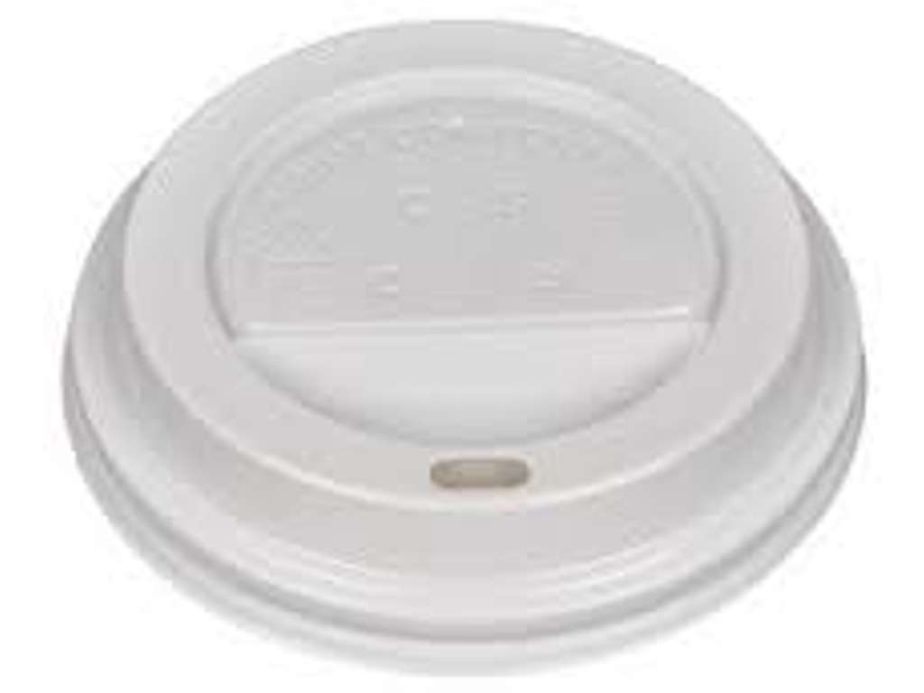 Lid for coffee cup 36&48cl white Package of 100 pcs/box. 1000 pcs/box