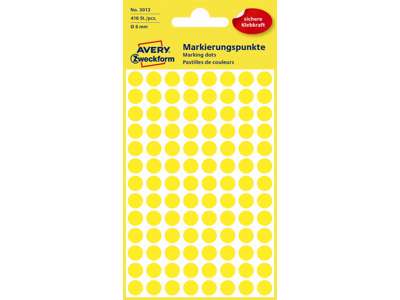 Labels in ps. Ø8 mm yellow