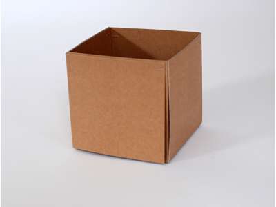 Slotted brown base 10x10x10cm
