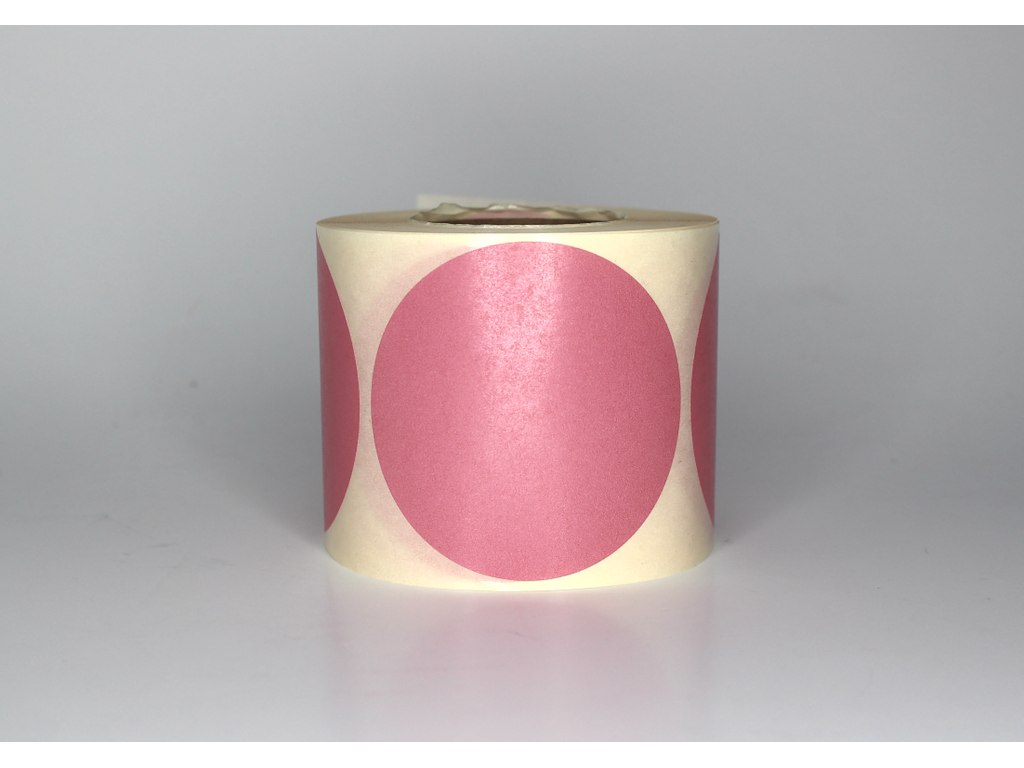 Etiketter Ø63mm Mørk Rosa P197U