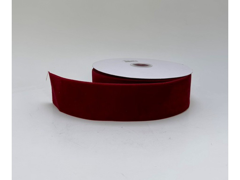 Velourbånd 50mm x 15Y Bordeaux