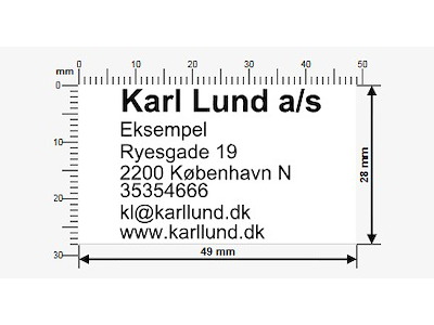Trodat 5203 Komplet stempel m/tekstplade + pude
