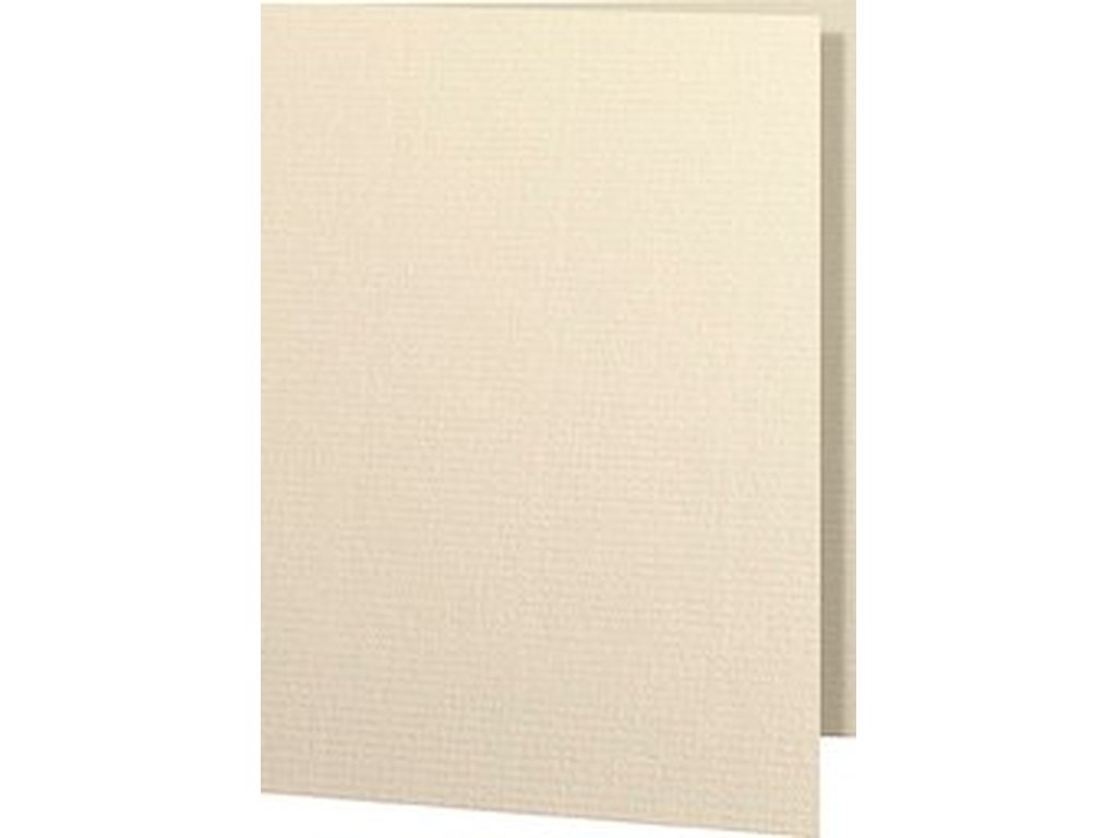 Dobbeltkort A6, 220g Elfenben