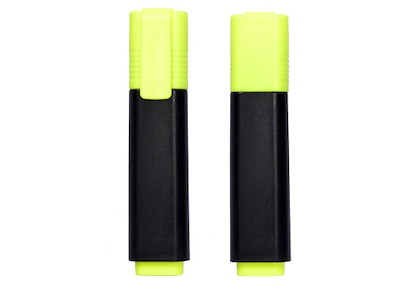 Tekstmarker gul Q-line 10 stk.