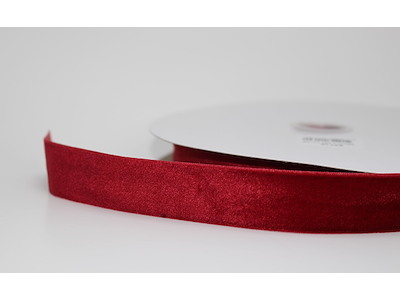 Velourbånd bordeaux 25mm x 25 yards