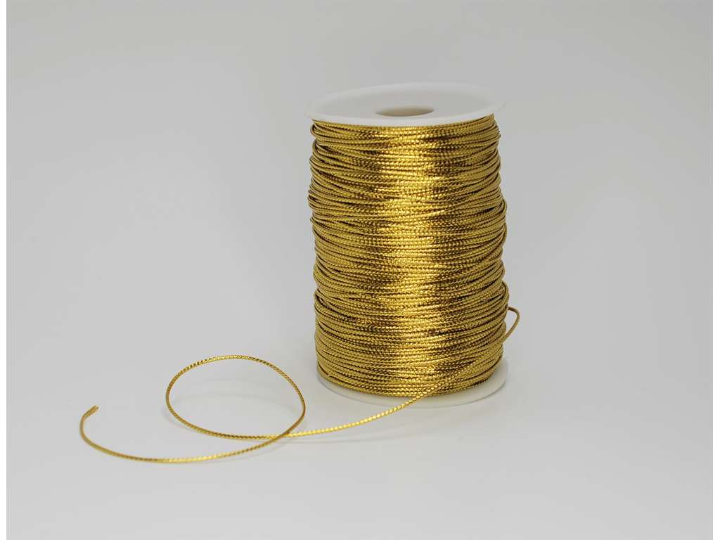 Cording bånd 1mm x200m Guld.