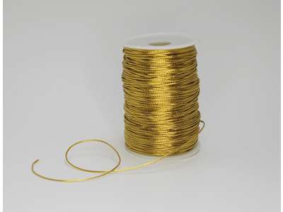 Cording bånd 1mm x200m Guld.
