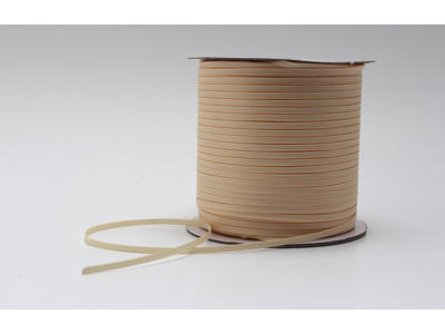 Silkebånd 3mm rillet creme 325 m