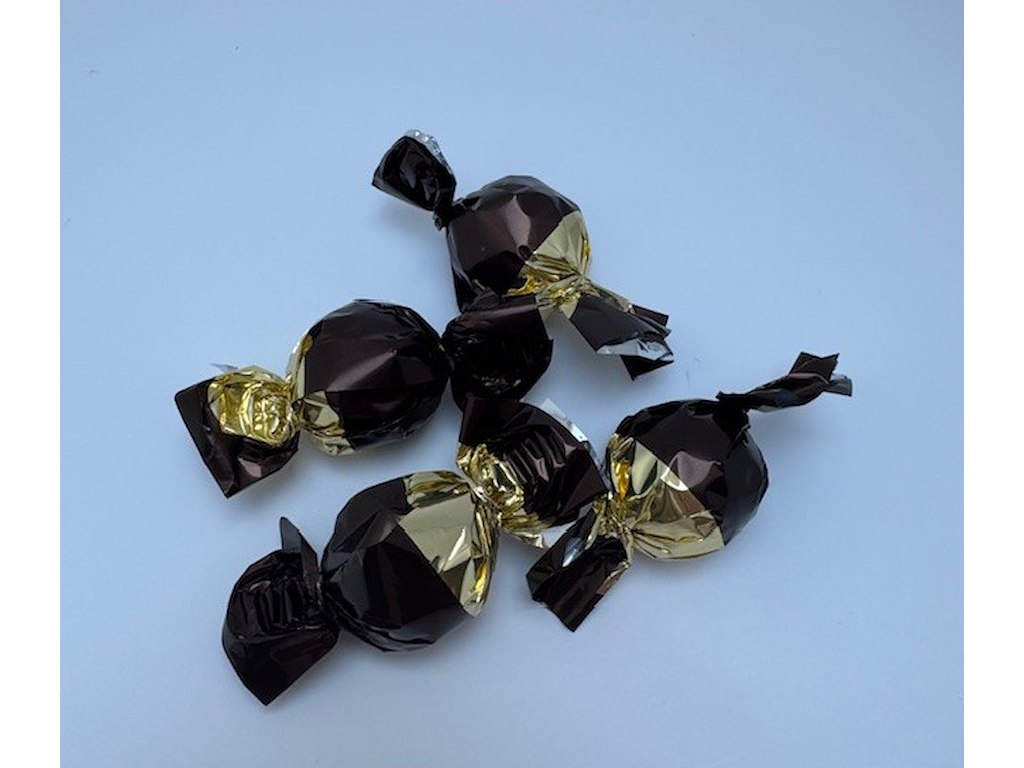 Chocolate with almonds 1 kg gold and brown foil.