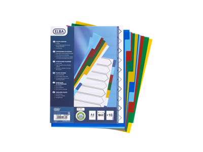 Faneblade 10 delt MAXI A4 elba