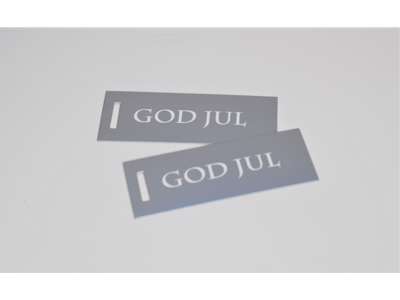 Hang tag MERRY CHRISTMAS silver