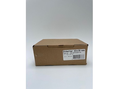 Etiketter 32x19 neon gul permanent - 10 rl.