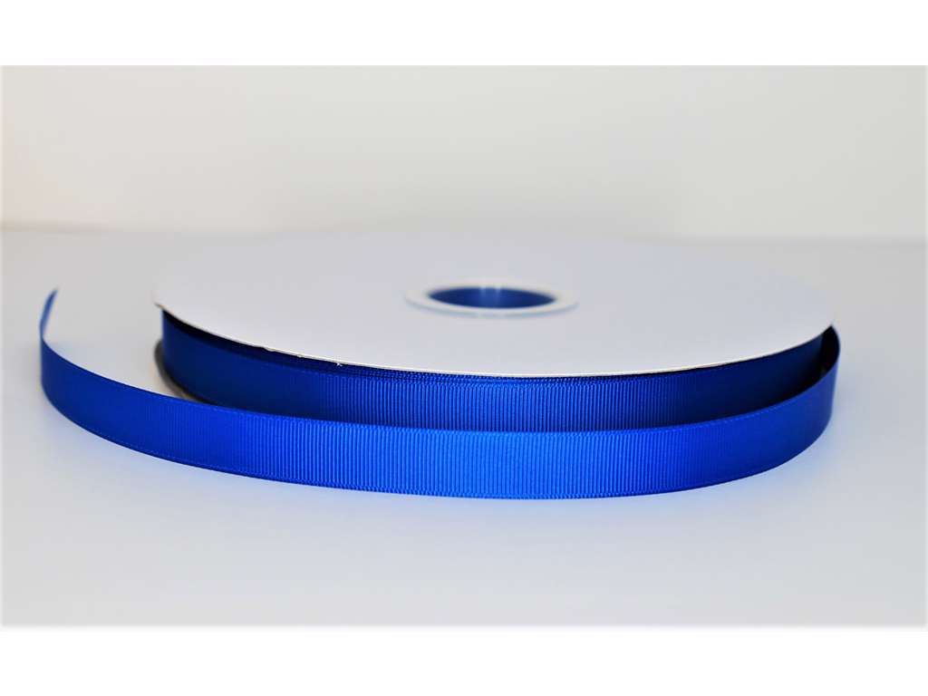 Silk ribbon 16mm grooved Electric blue