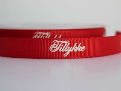 Tillykke bånd rødt 13mm x 20m