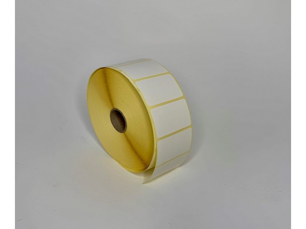 Etiketter 50x30 mm termo top rl. m/ 2.500 stk. kerne 25mm Ø perm.