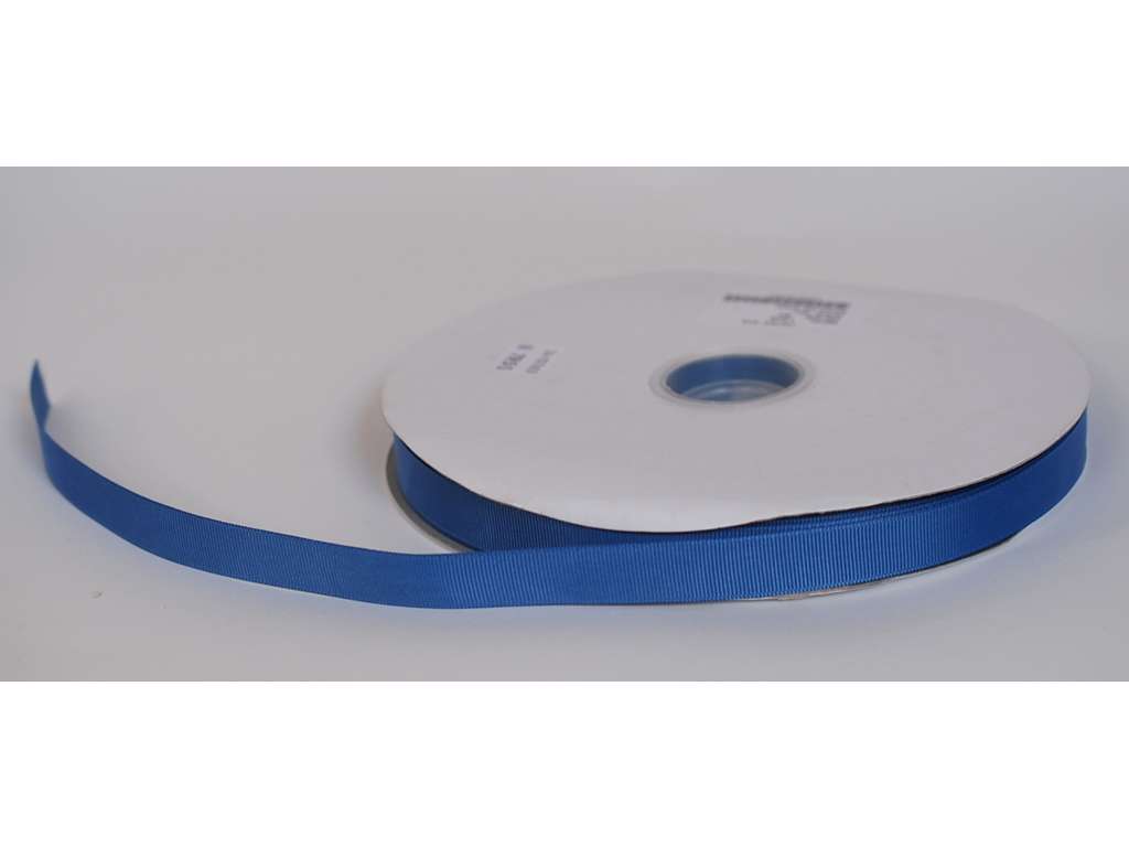 Silkebånd 16mm rillet Smoke Blue