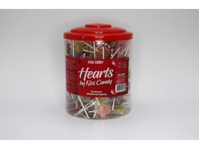 Lollypops heartshaped (200 pieces)