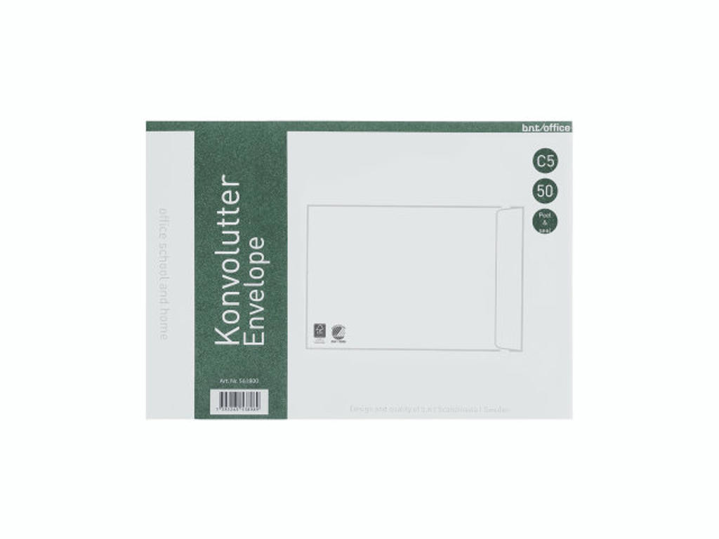 Konvolutter C5P - 50 stk. pr. pak. 80 gr. papir