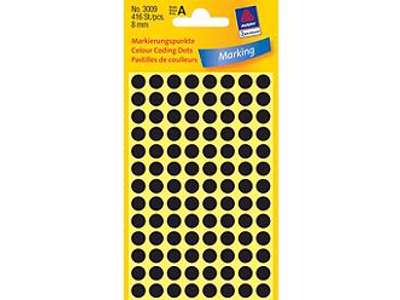 Avery Labels in ps. Ø 8 mm black