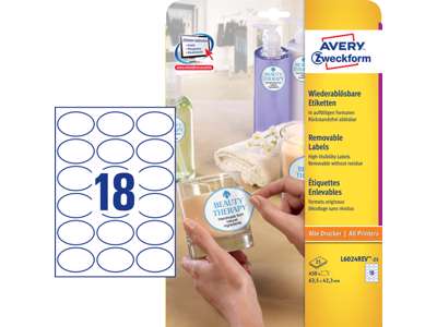 Avery Labels L6024-25 White Removable