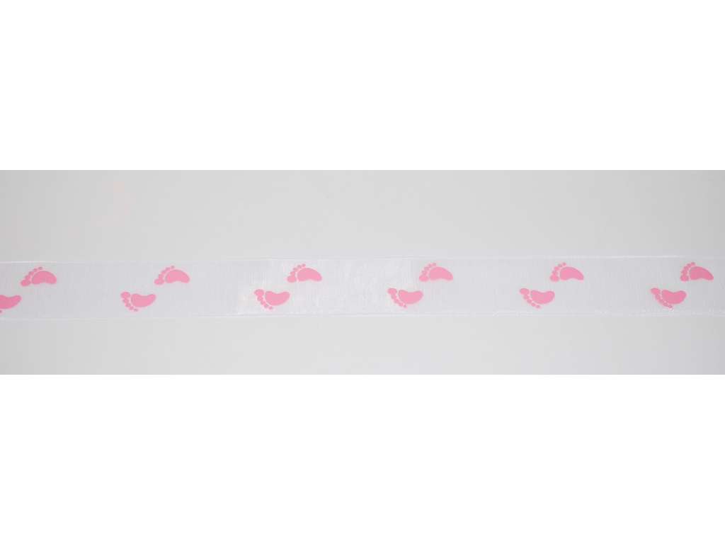 Bånd Fødder 22mmx20m rosa organza