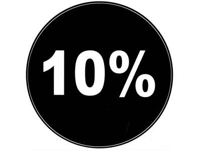 Etiketter ø 20cm 10% Sort