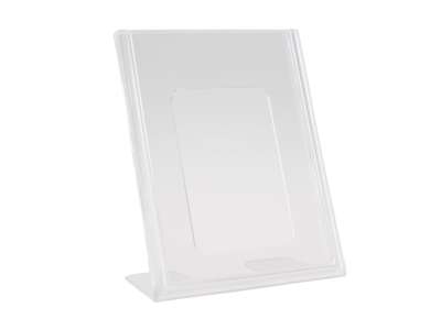 Brochure display clear A7 L-shape t/table
