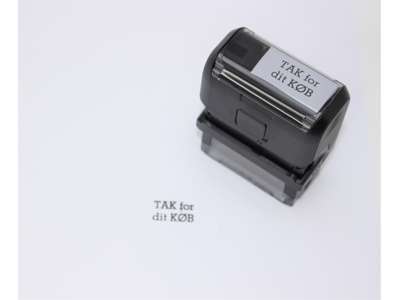 Stempel "Tak for dit køb" Printy 4912