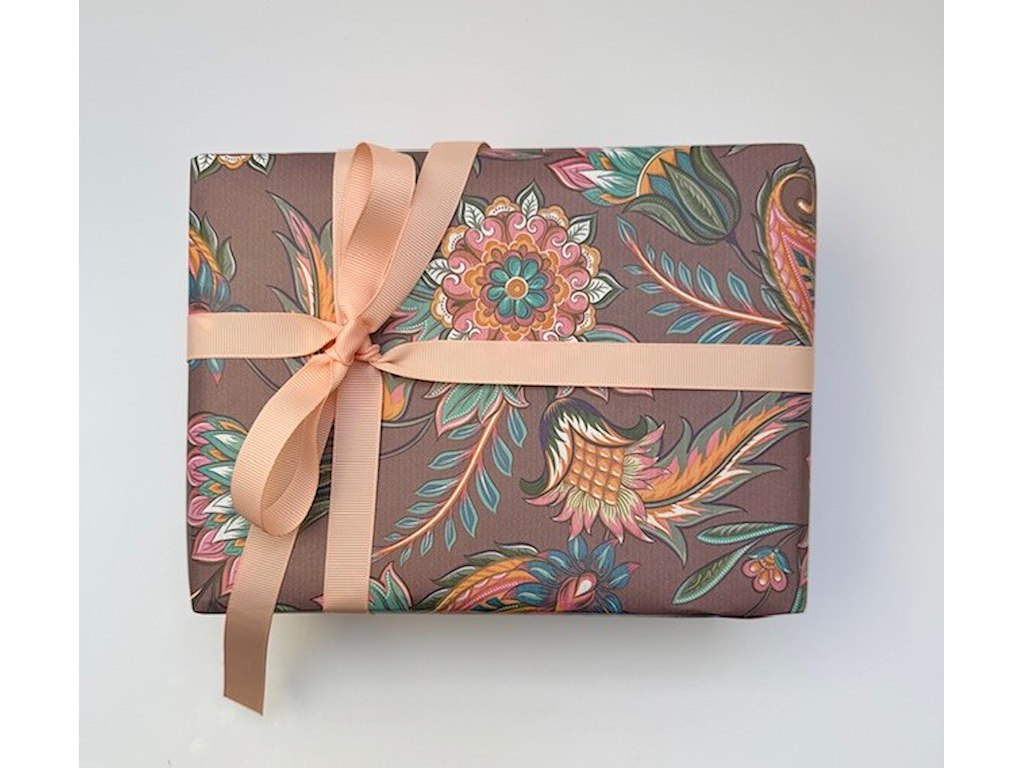 Gavepapir Paisley brun 25085-57cm 154m