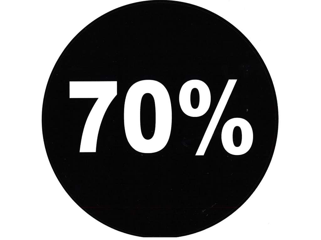 Etiketter ø 20cm 70% Sort