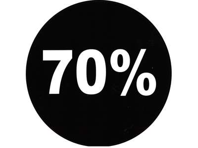 Etiketter ø 20cm 70% Sort