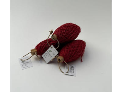 Flax cordel træspole rød 50m