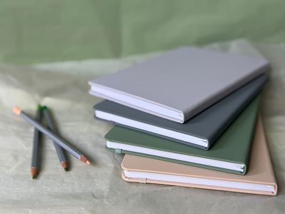 Notesbog A5 hardcover grå linjeret