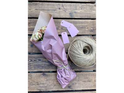 Blomsterpapir Misty pink