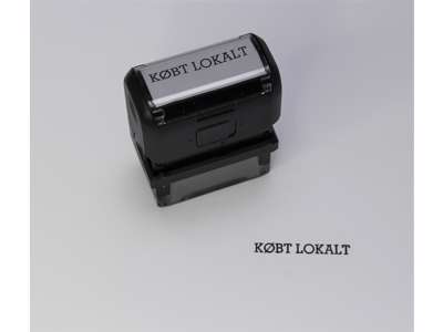 "Købt Lokalt" stempel. Printy 4912